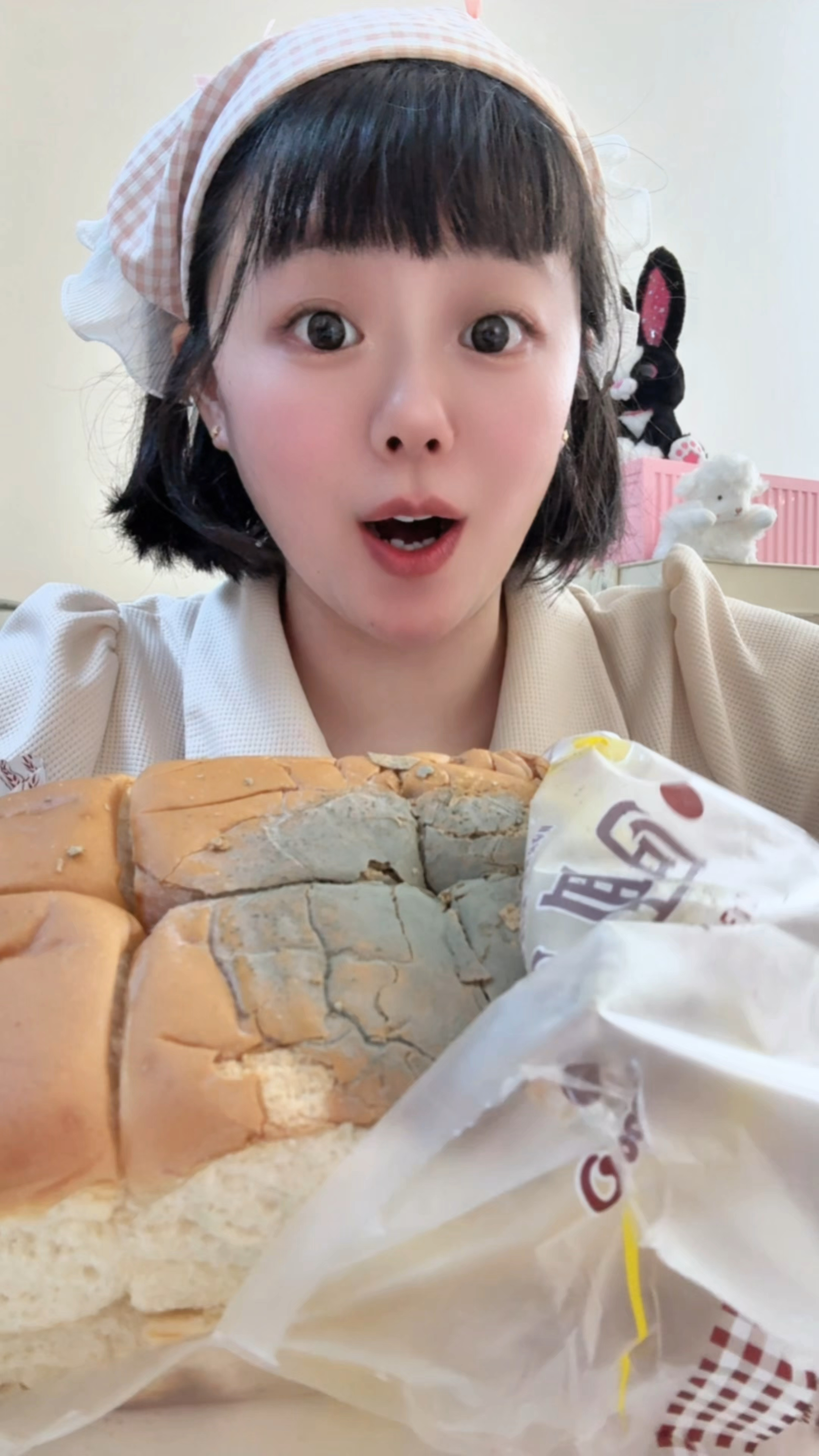 吃播流量密码测评!老面包泡奶发霉了!好气!