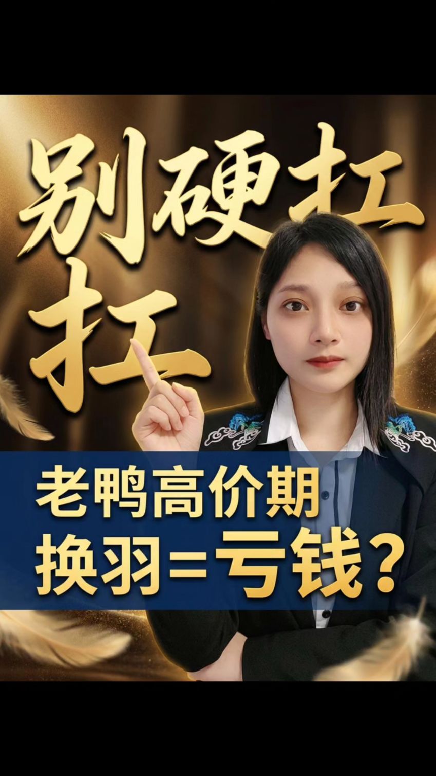 老鸭高价不舍得卖,执意换羽硬扛,暗藏3大风险!
