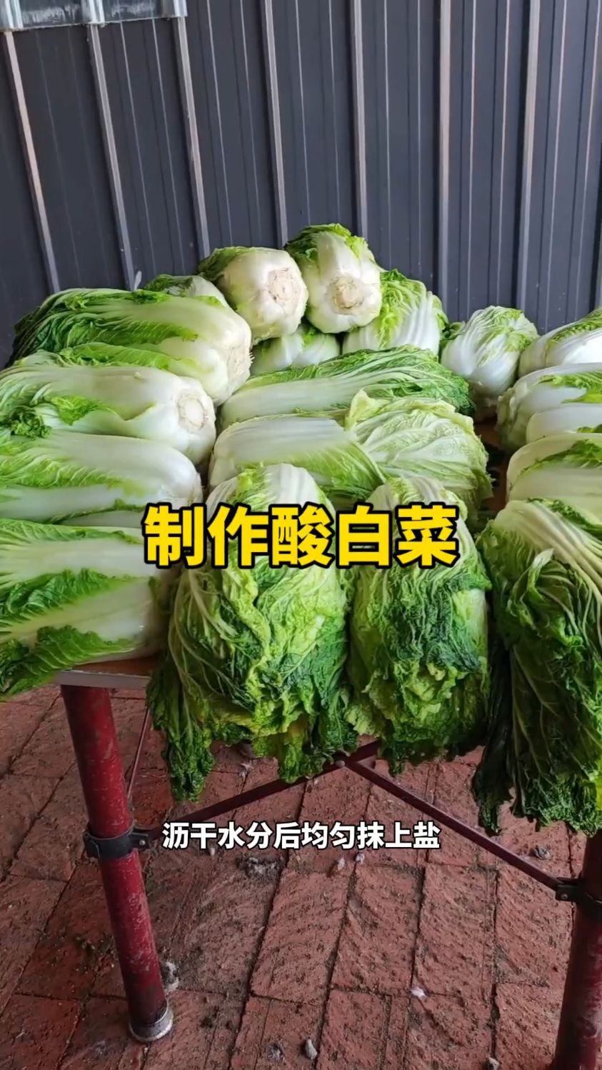 制作酸白菜的过程