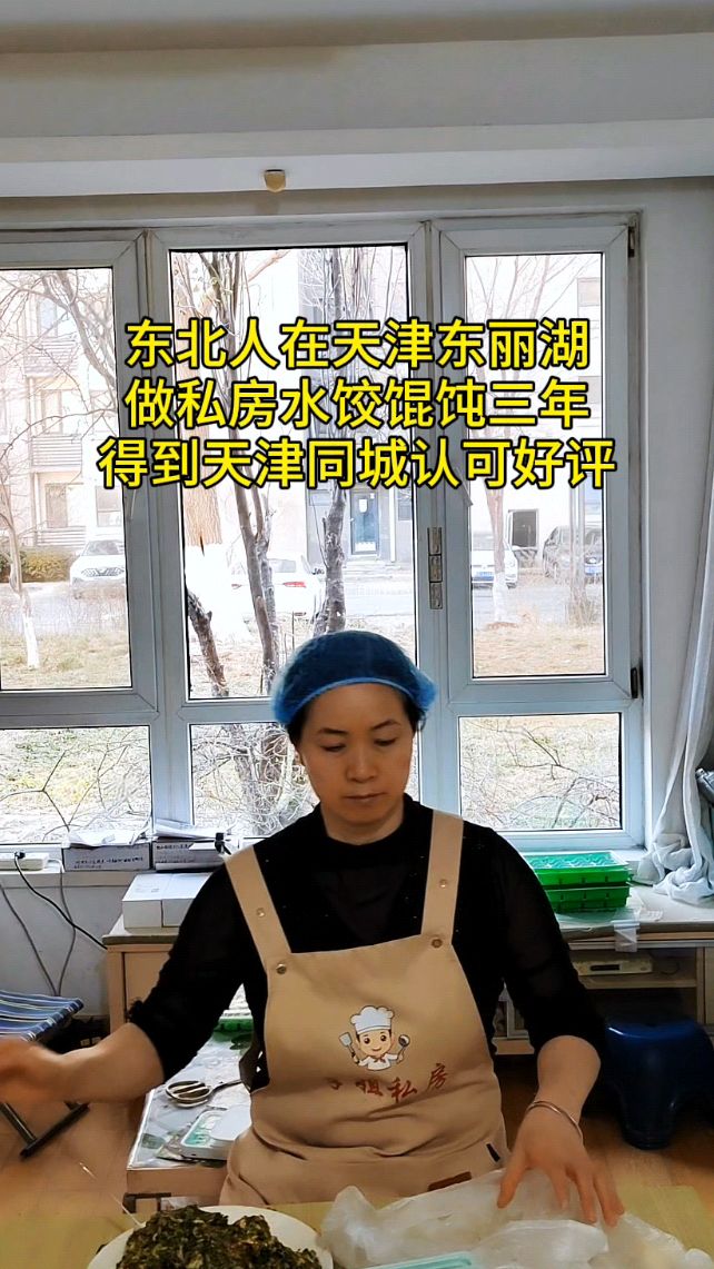 东北人在天津东丽湖做私房水饺馄饨三年