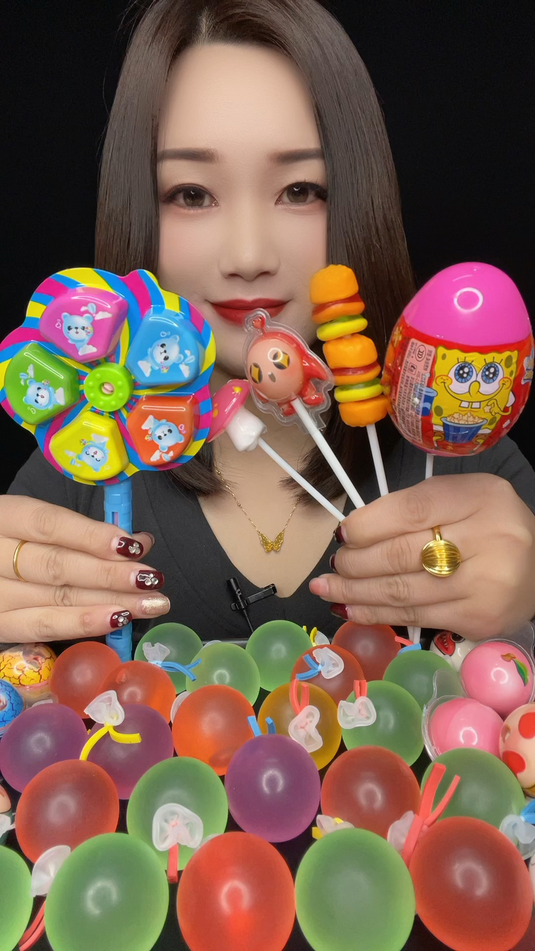 今天吃奇趣蛋 汉堡串串糖果