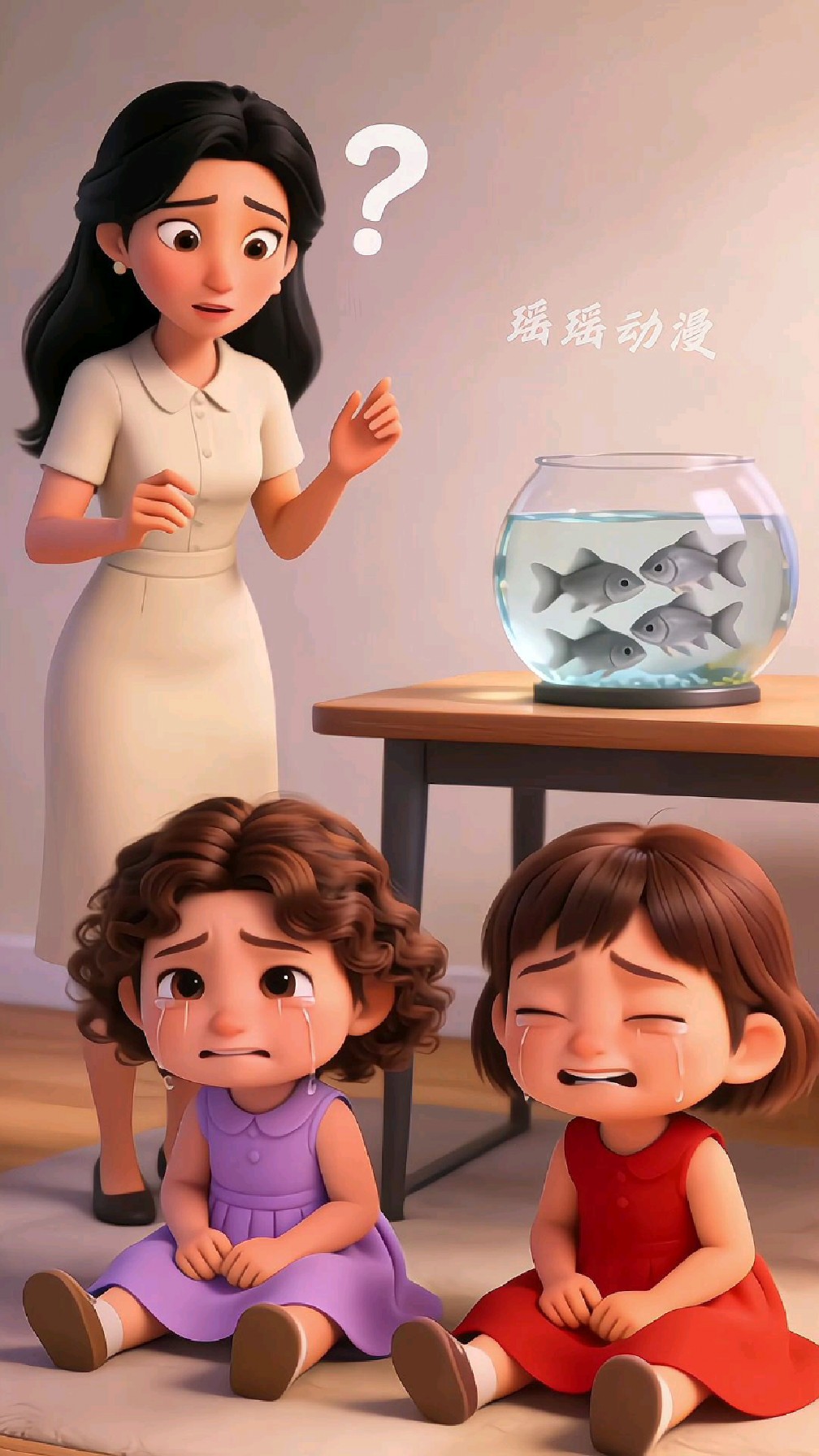 小鱼都变成灰色的了