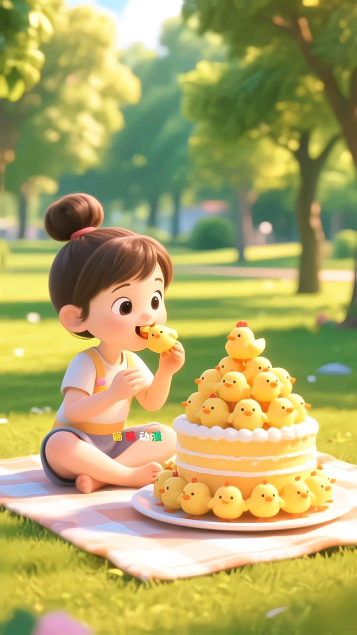 我的蛋糕变成小鸡了。