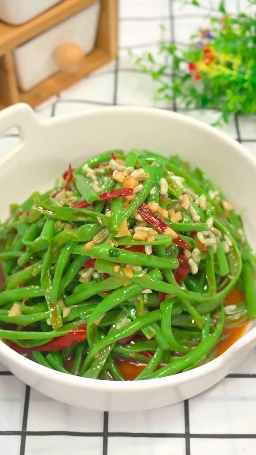 既美味又健康,还不增肥,凉拌四季豆
