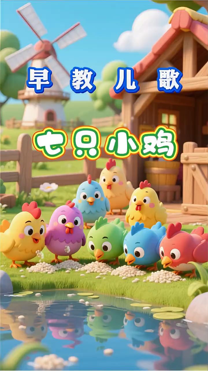 早教儿歌《七只小鸡》