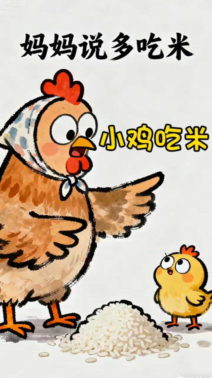 早教儿歌《小鸡吃米》