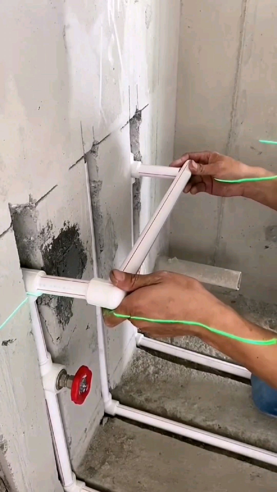 #家装水电安装#前置过滤器预埋施工