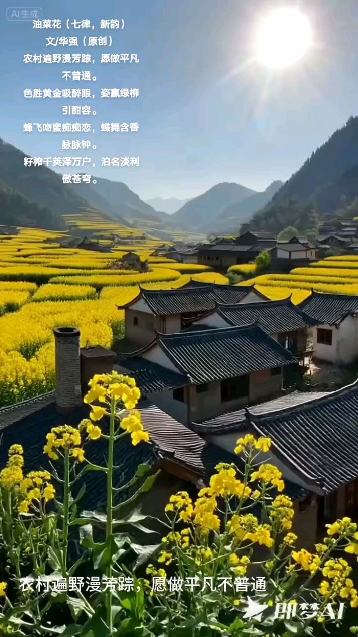 油菜花（七律，新韵）