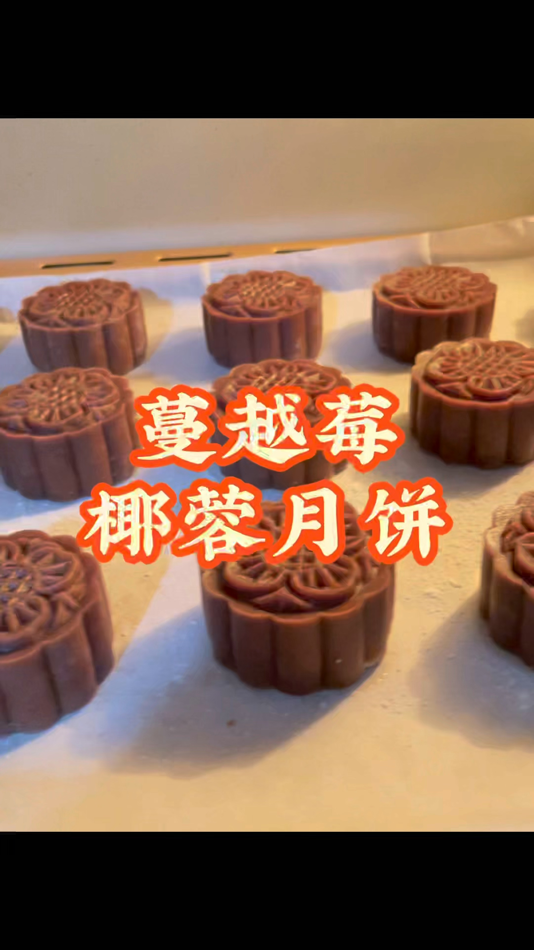 不甜不腻清爽椰香的蔓越莓椰蓉月饼