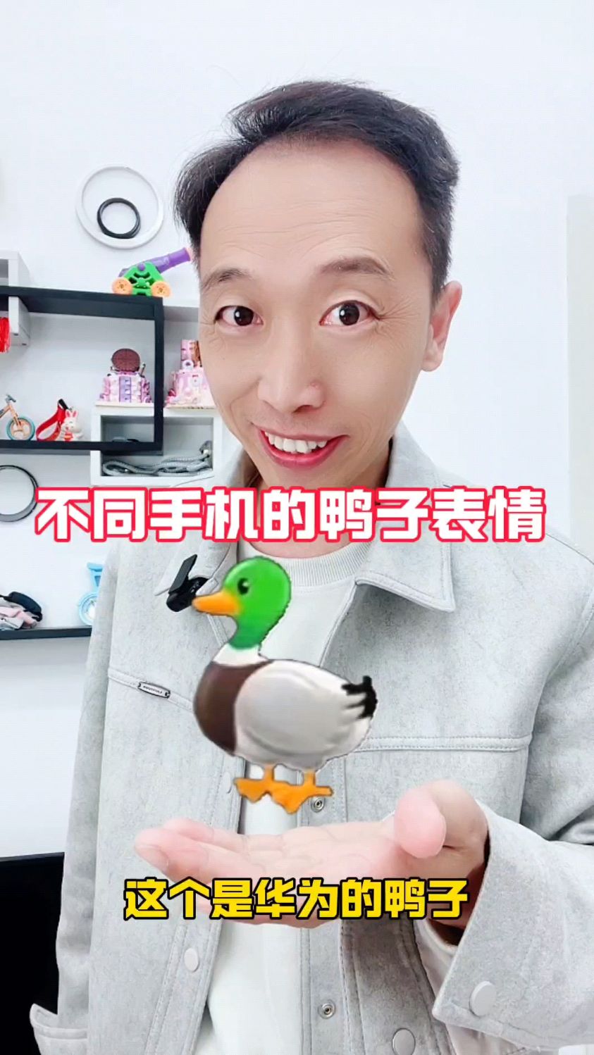 不同手机的鸭子表情！