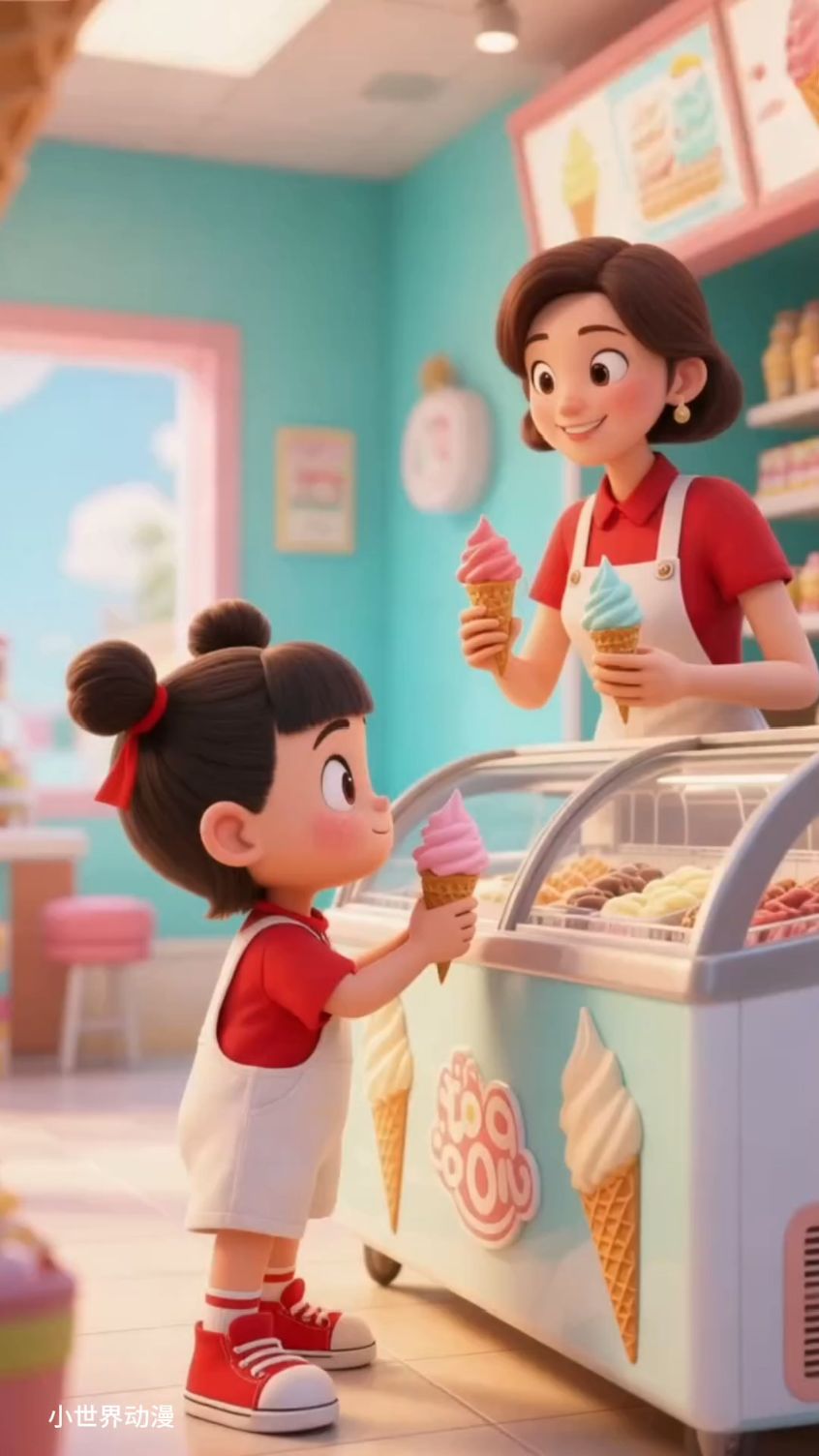 小女孩的蛋糕摔碎了！