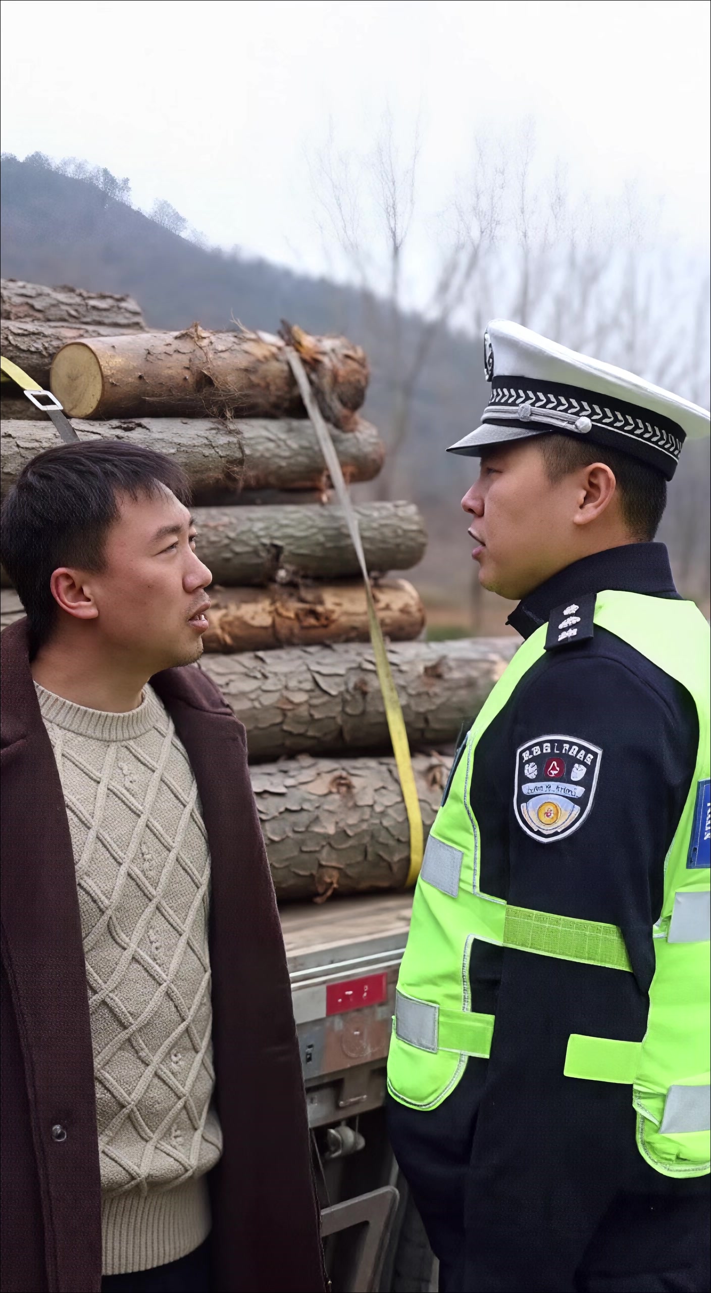 交警拦下奇葩木头,剥开树皮一看,全是活体变色龙!