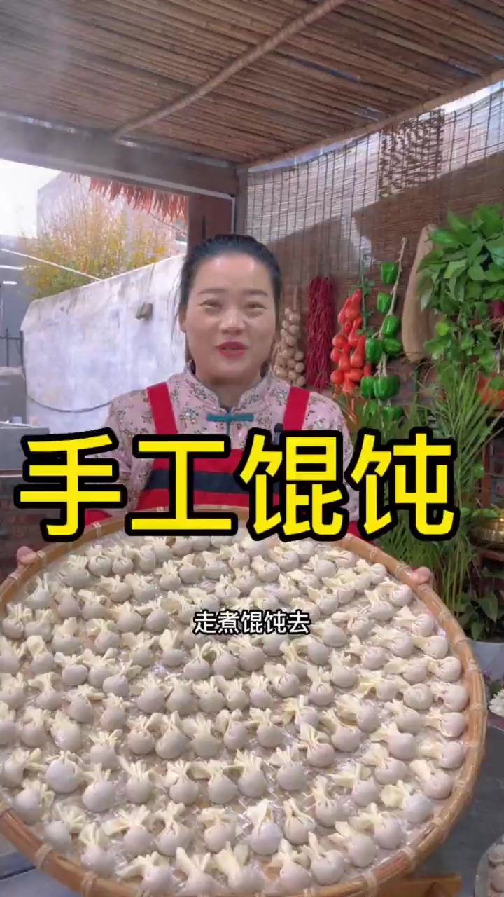 朵朵今天做的手工馄饨，汤鲜味美，百吃不厌！