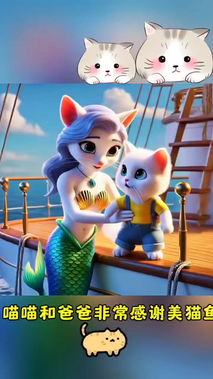 喵喵父子和美鱼猫的故事