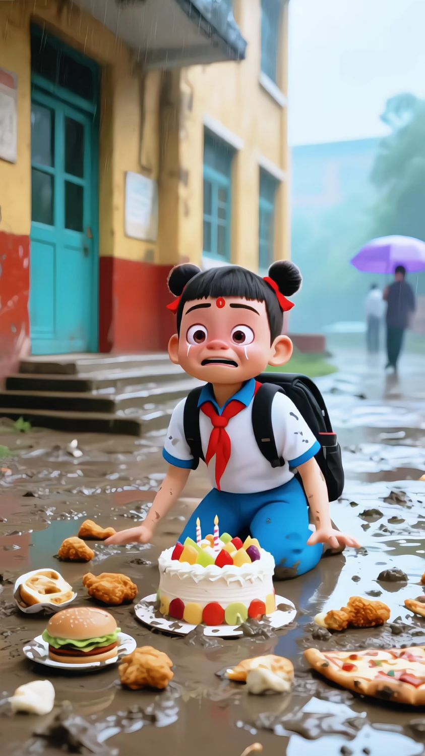 今天是周末,也是哪吒的生日,我给你们带来了好吃的蛋糕,