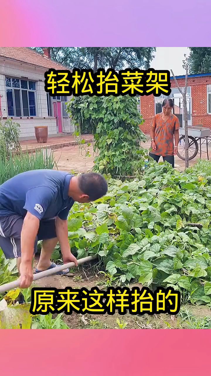 轻松抬菜架，原来这样抬的！