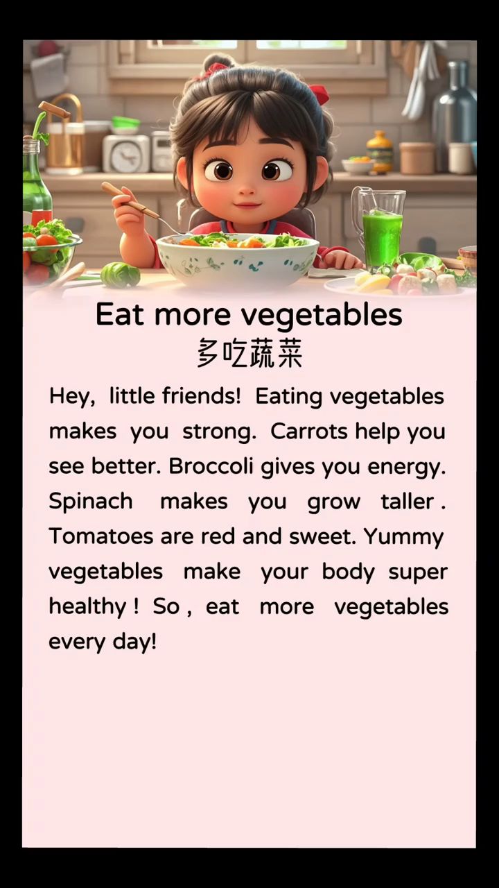[每日英语短文听读]多吃蔬菜