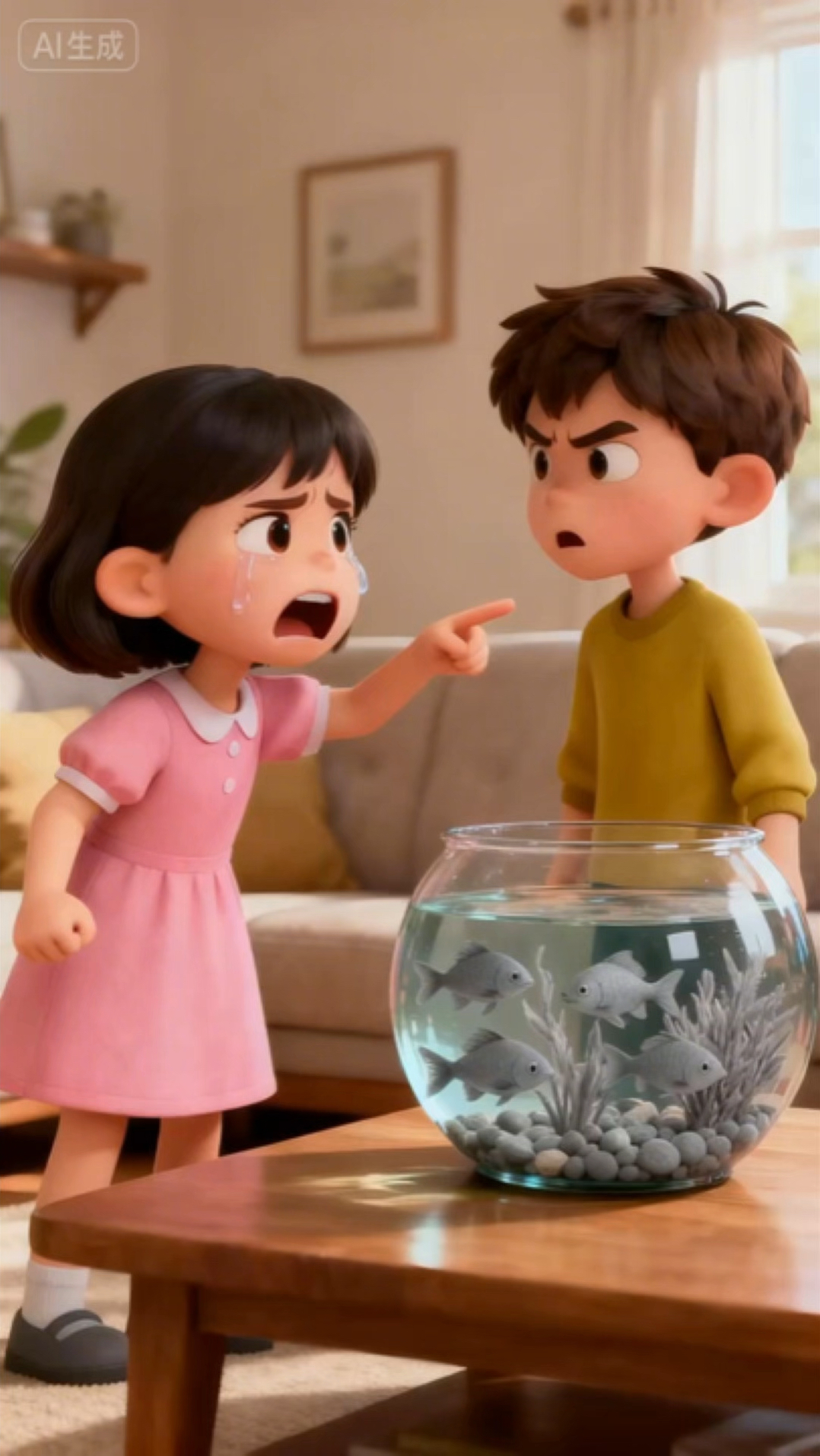 哥哥把我的小鱼变成了灰色