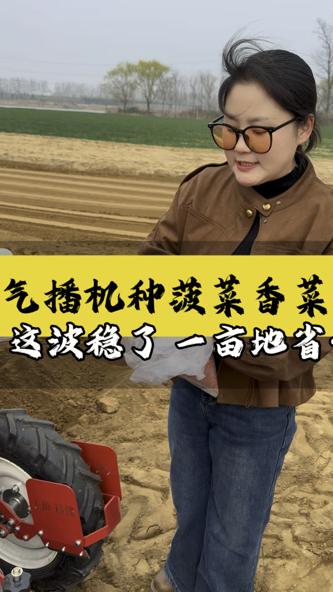 气播机种菠菜香菜,一亩地省#菠菜播种机#香菜播种机#蔬菜播种机