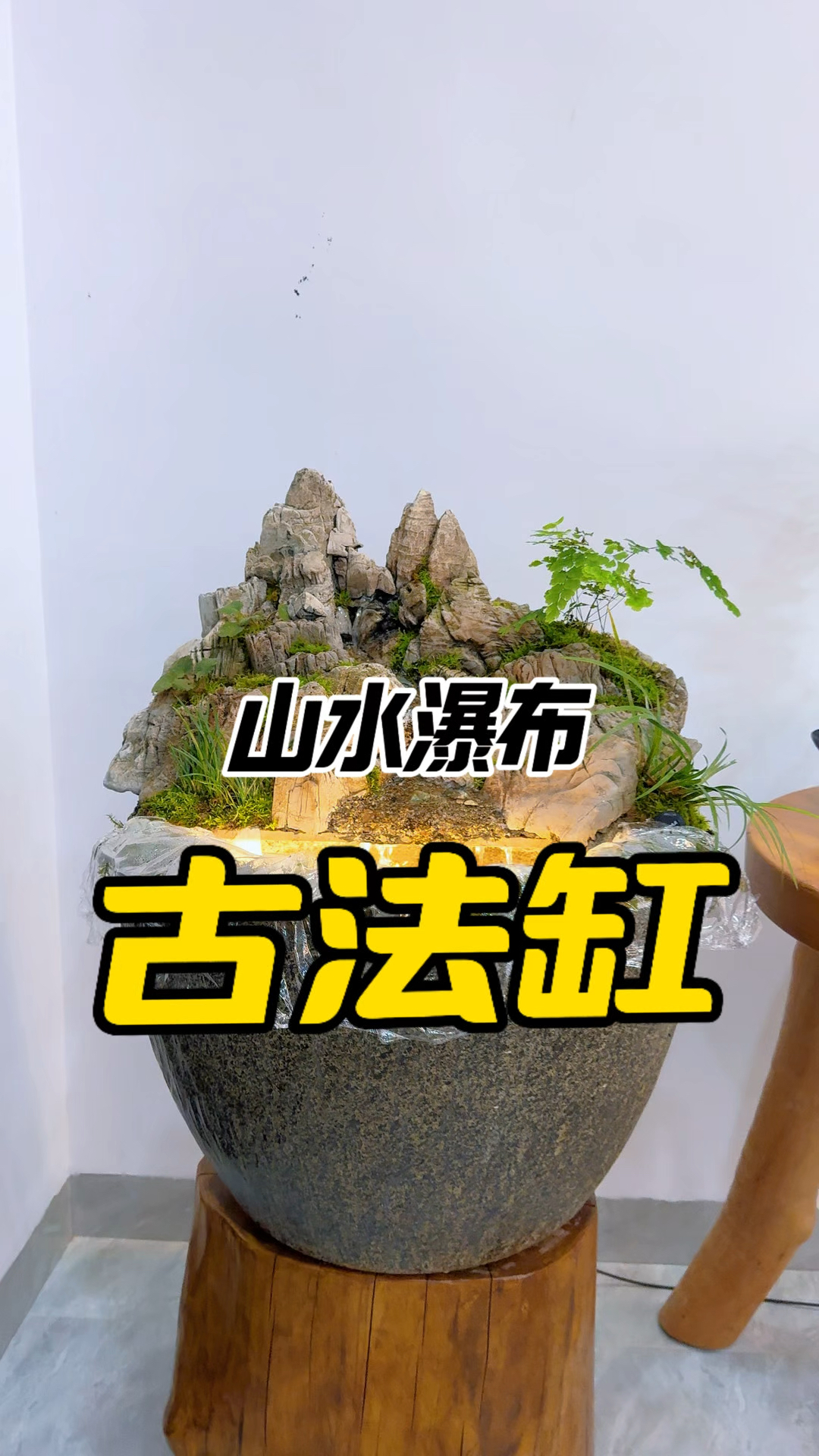 把没用的水缸做个古法鱼缸