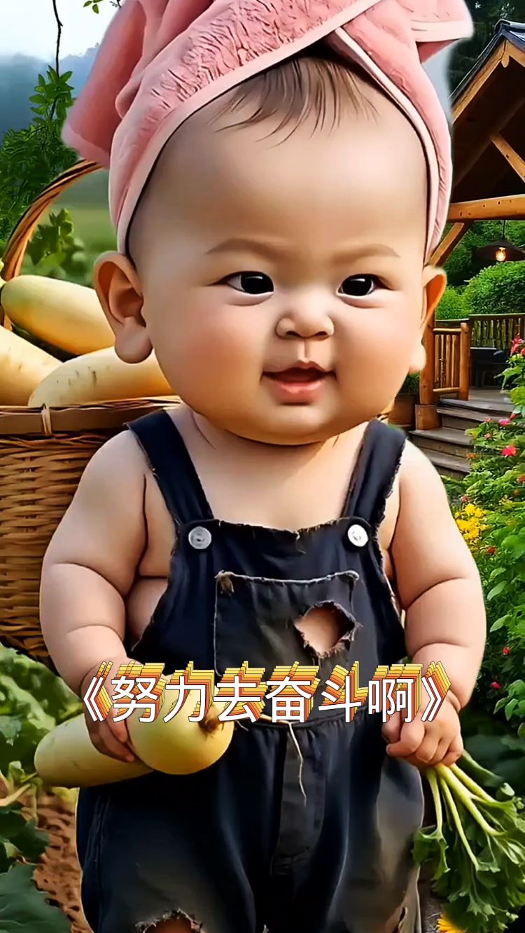 可爱小萌娃。我努力去奋斗。送给大家听听。