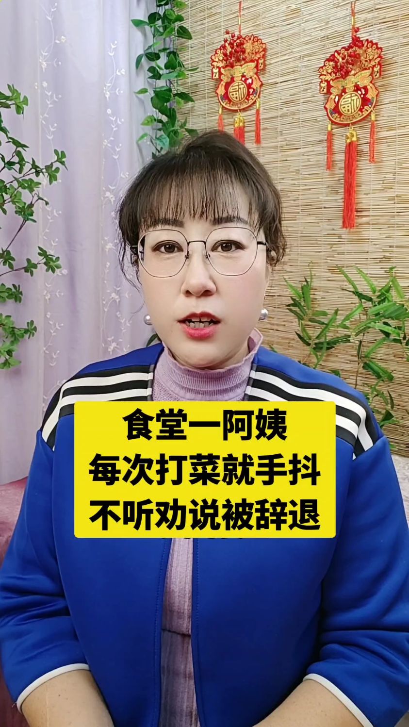 食堂阿姨每次打菜就手抖不听劝说被辞退