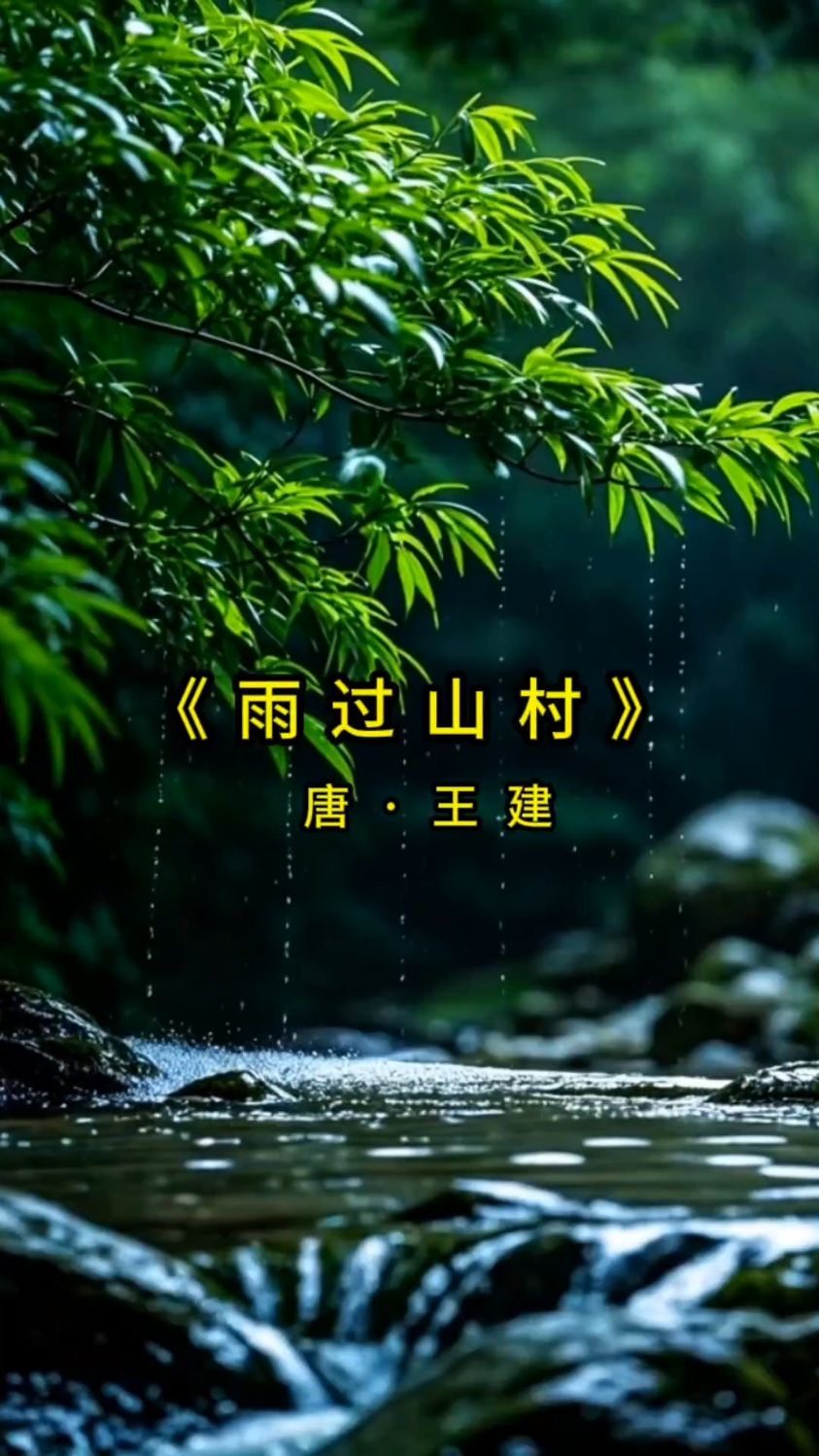 唯美古诗词欣赏 《雨过山村》唐·王建