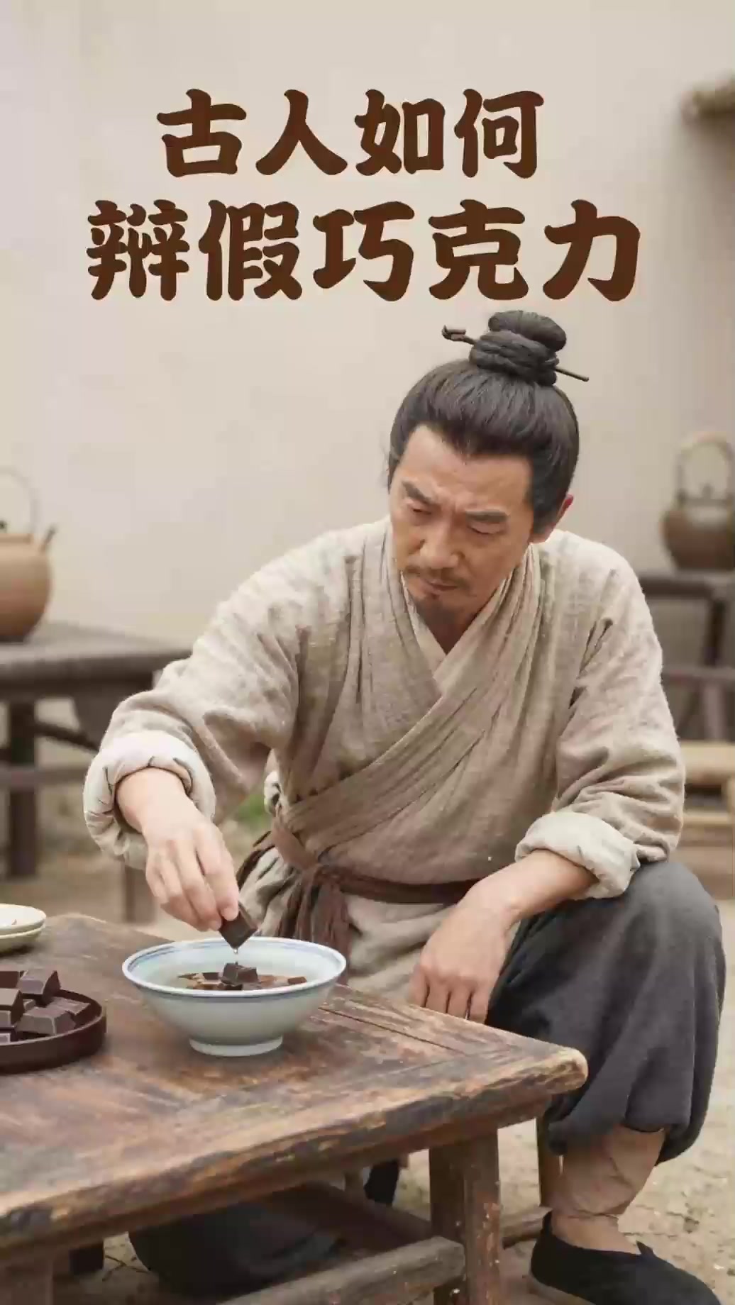 古代如何辨别假巧克力？温水看化开。