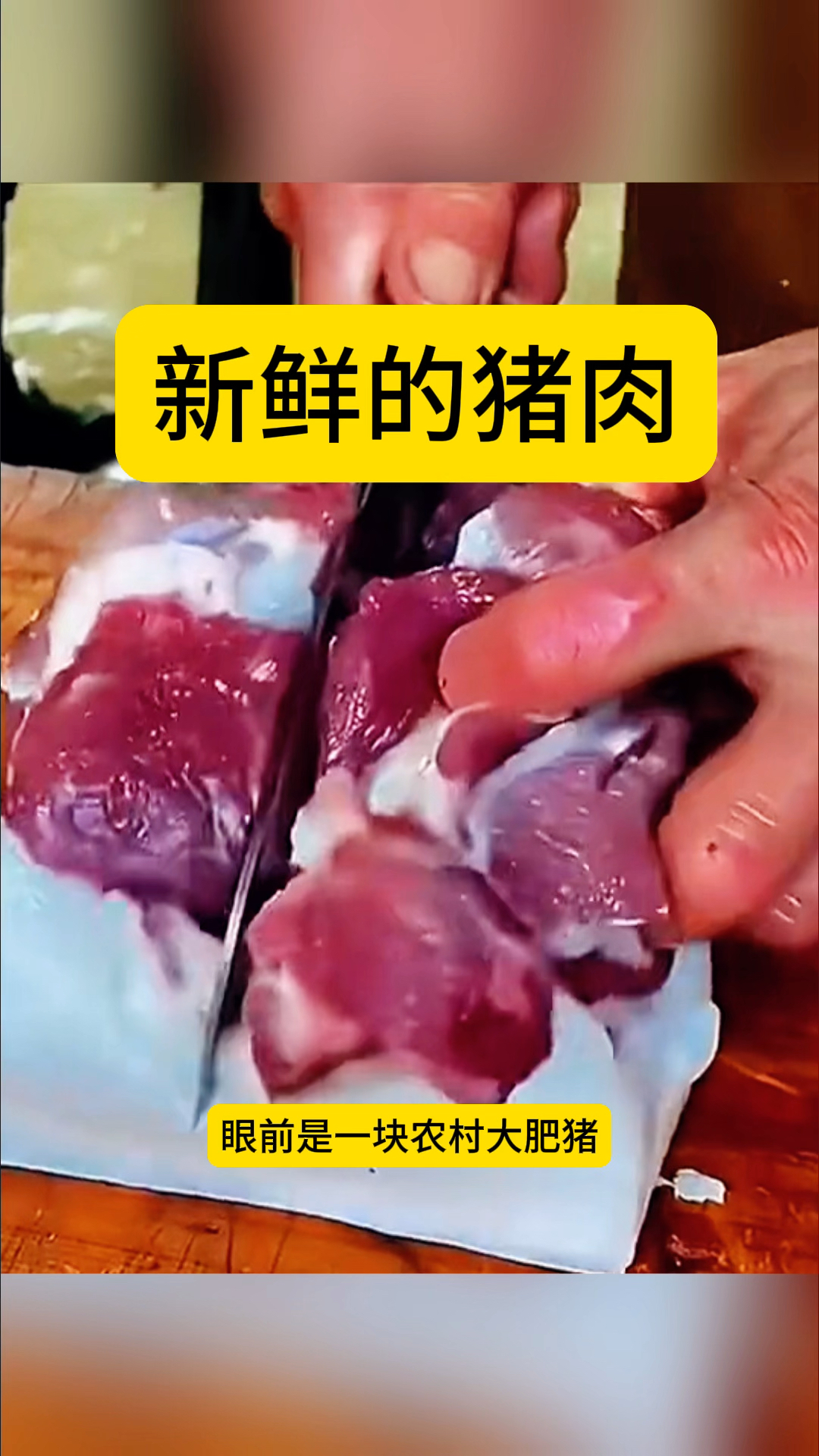 新鲜的猪肉,居然全都是肥肉