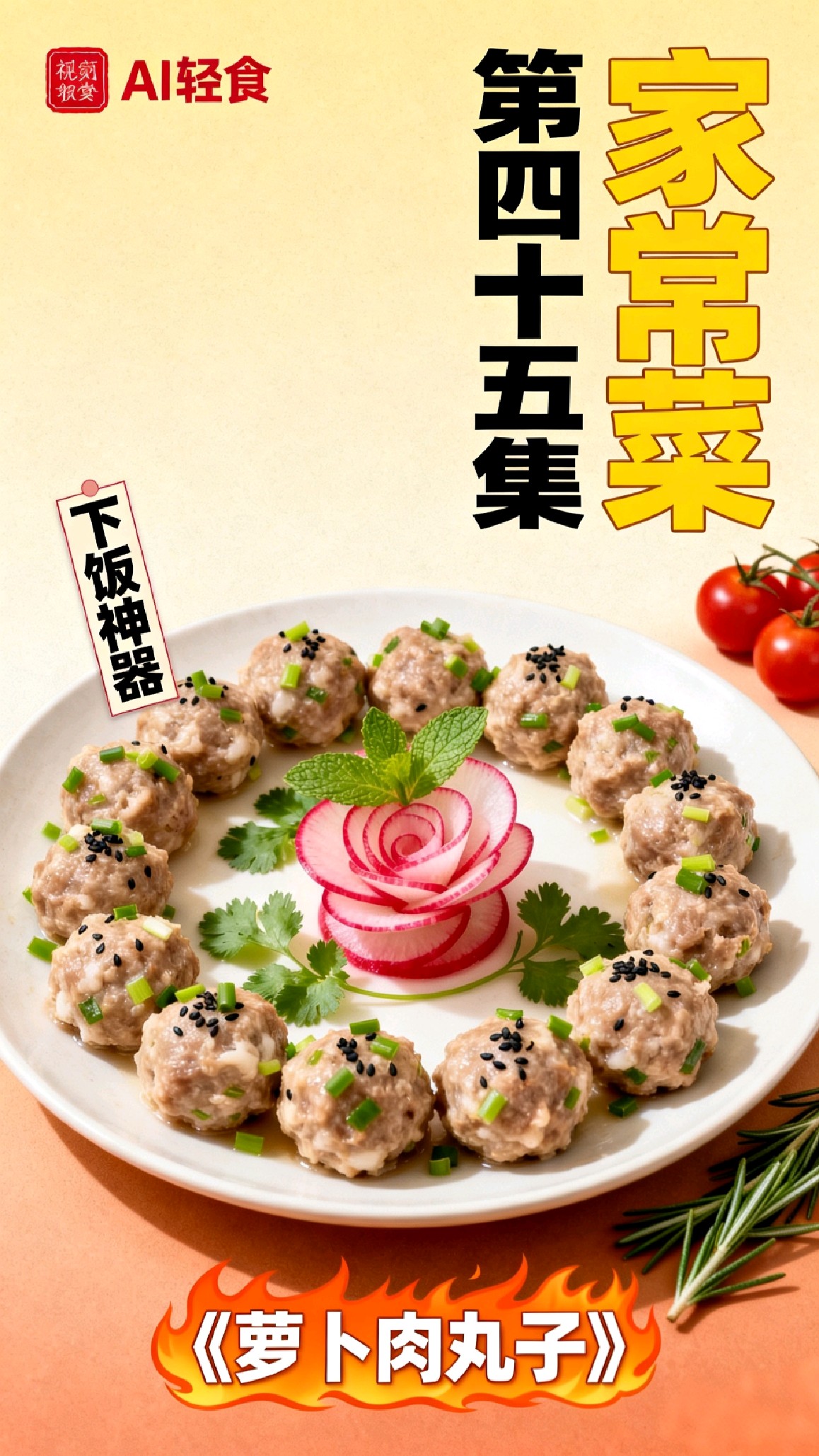 白萝卜别油炸!做蒸丸子有菜有肉超香