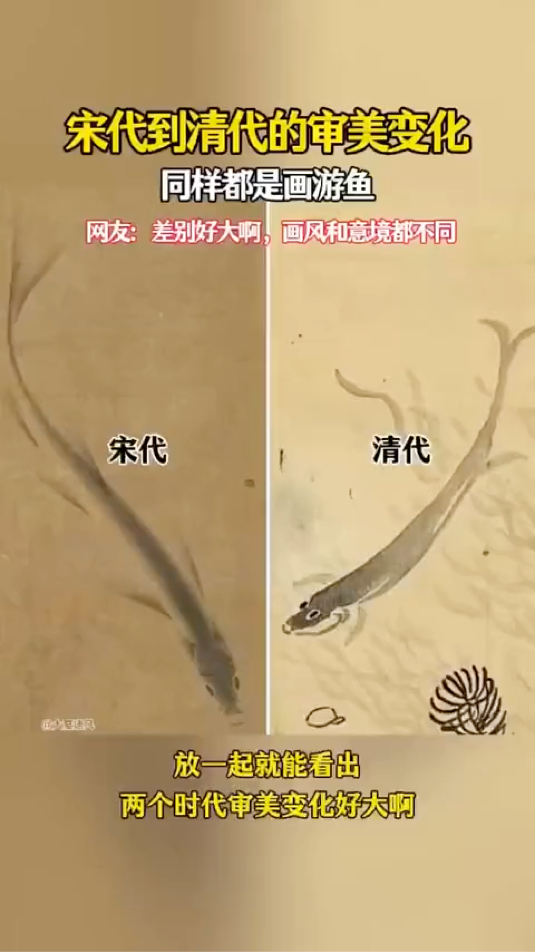 宋代到清代的游鱼变化
