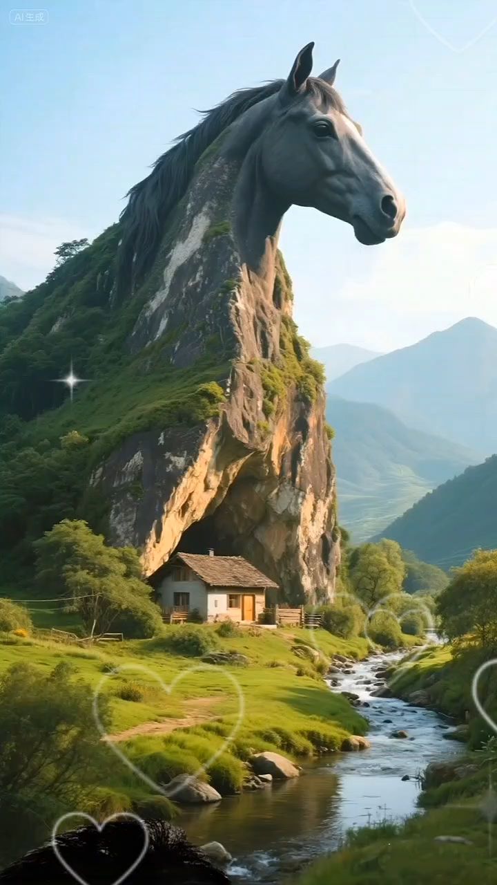 这么晋看到马山马低头喝水太神奇了