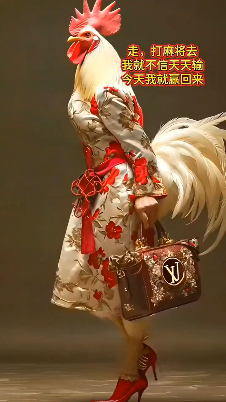 广州旅游看搞笑公鸡打麻将输光了钱