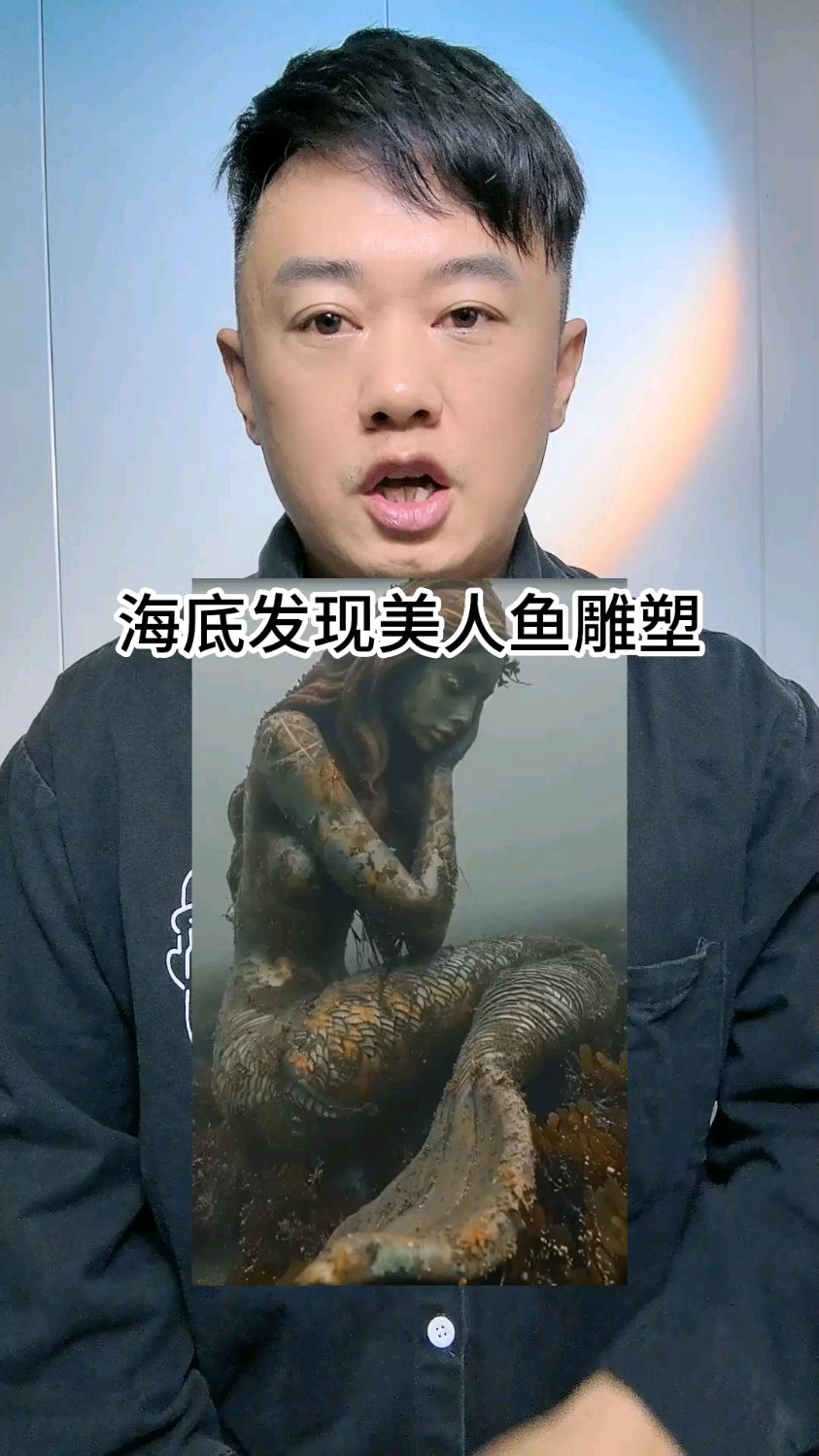 海底发现美人鱼雕塑