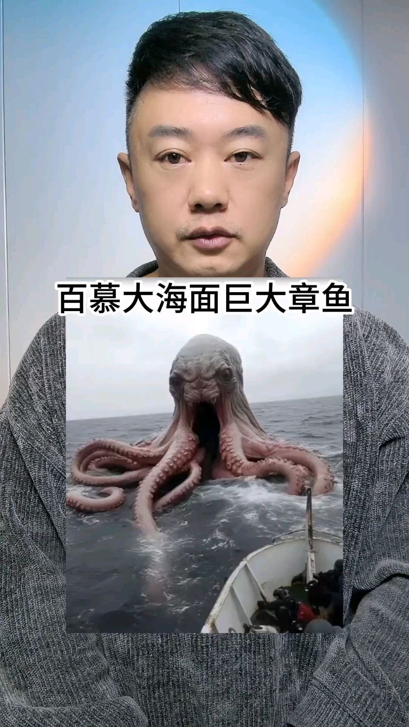 百慕大海面巨大章鱼