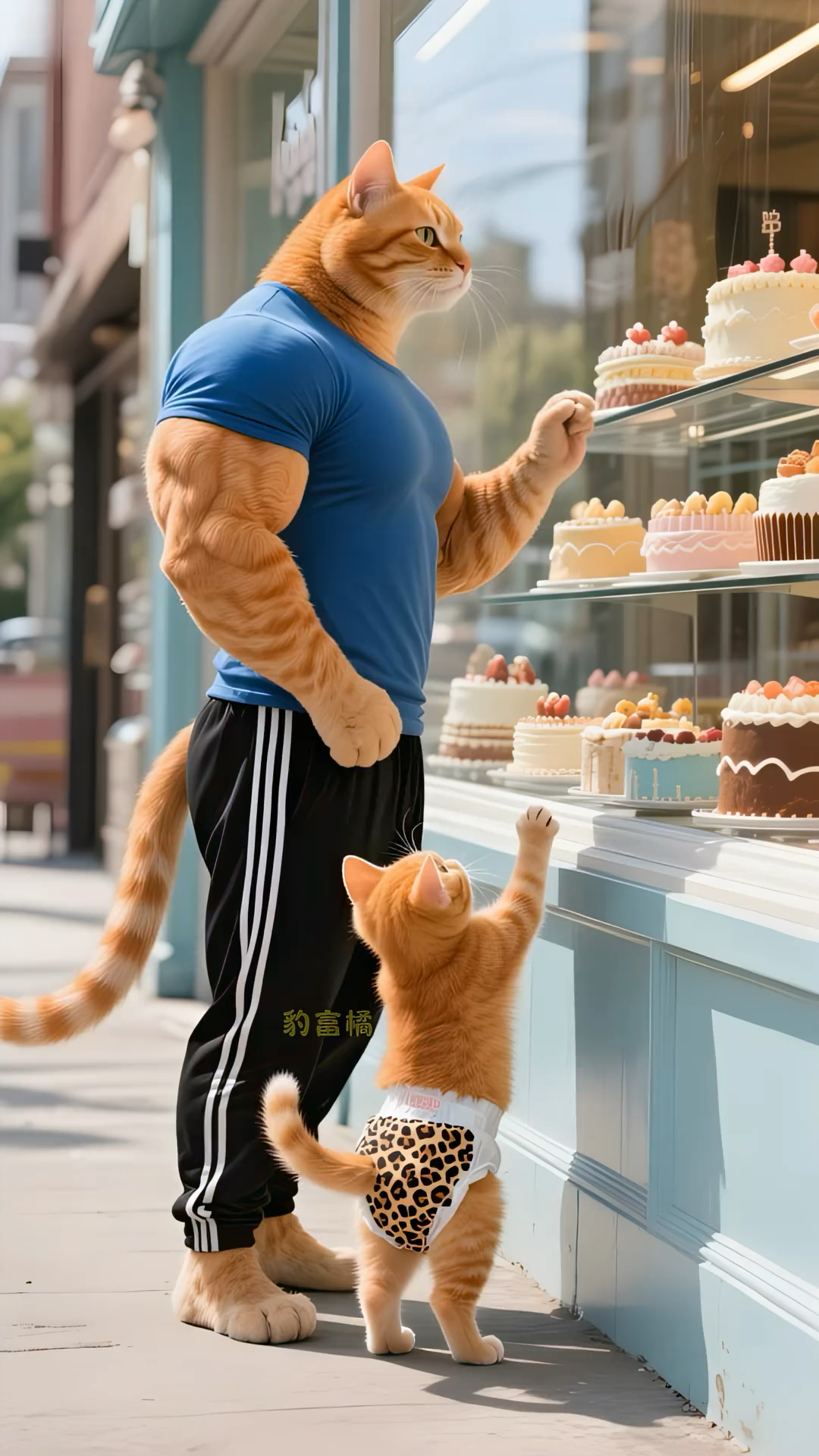 小猫为爸爸做了一个生日蛋糕~#橘猫