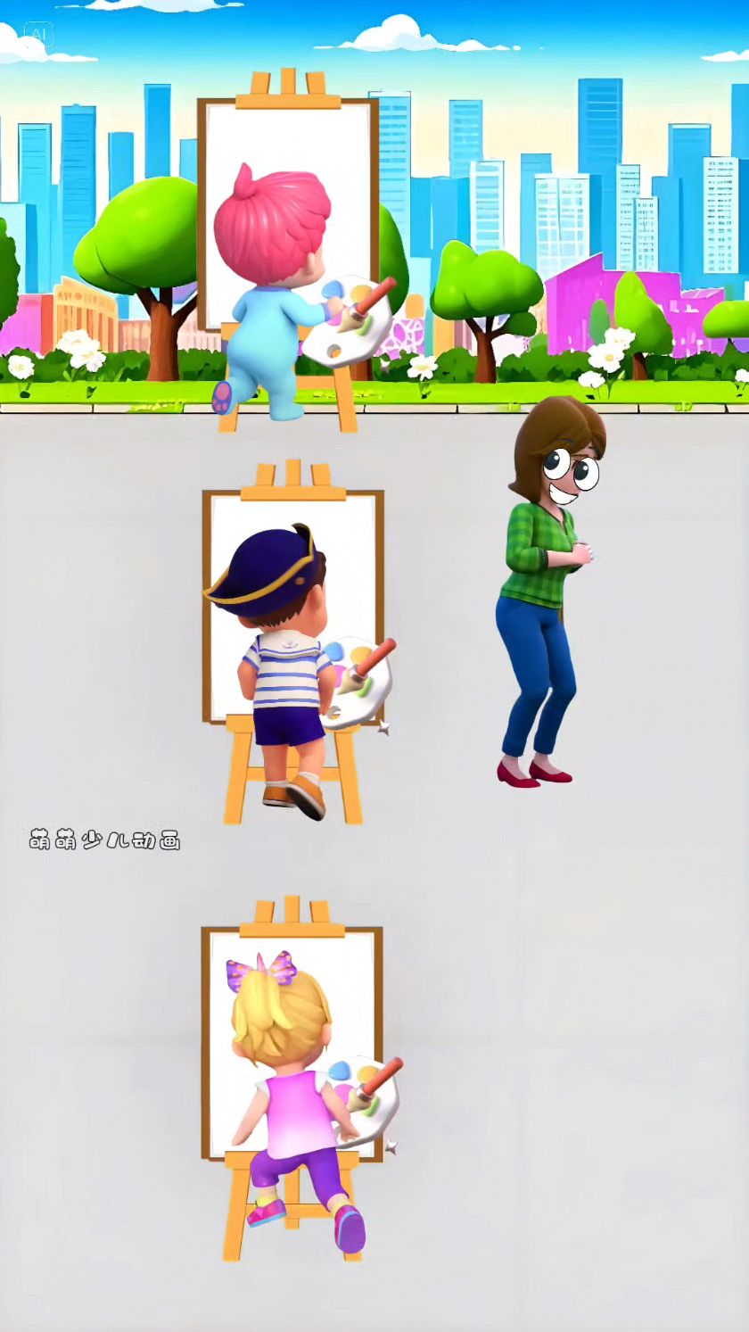 给妈妈的画像#动画片#早教儿歌 #益智动画
