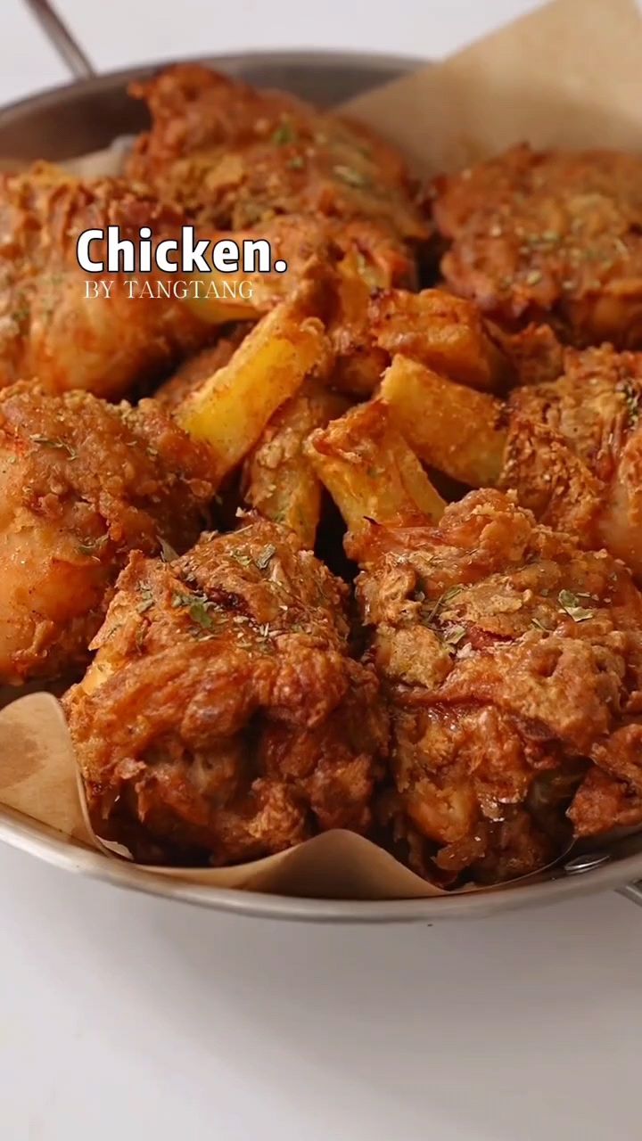 薯骨鸡腿！薯条加炸鸡！外酥里嫩巨好吃！