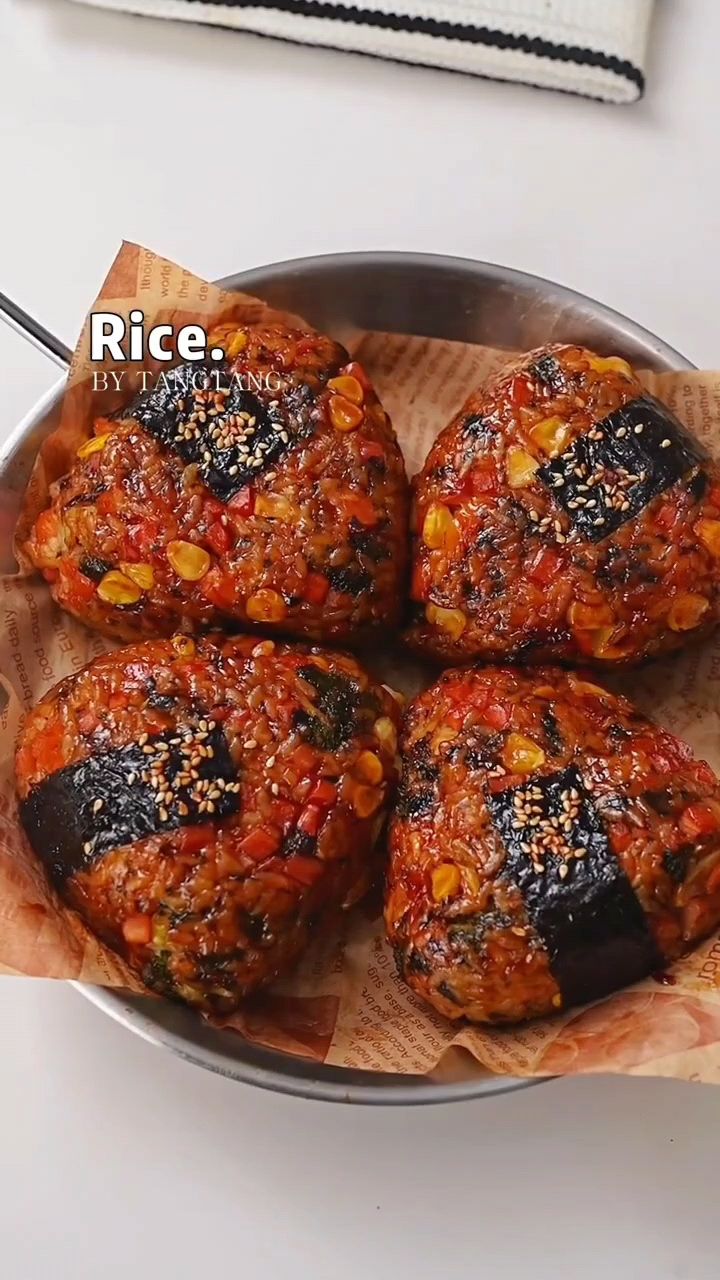 一口爆浆!照烧芝士烤饭团!超长拉丝巨好吃有手就会的剩米饭神仙