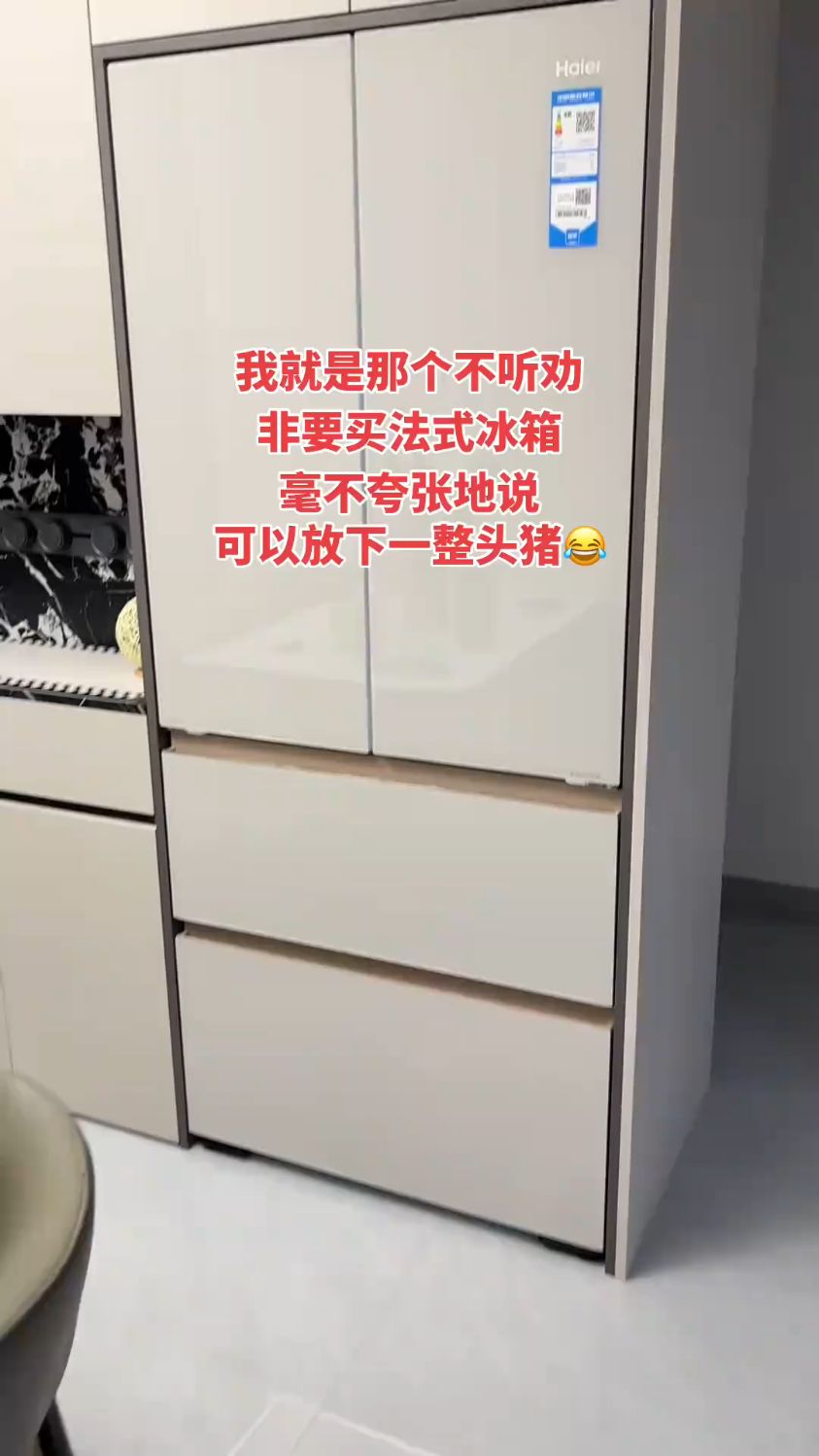 所有人都推荐十字门冰箱，我依然坚持选了法式冰箱