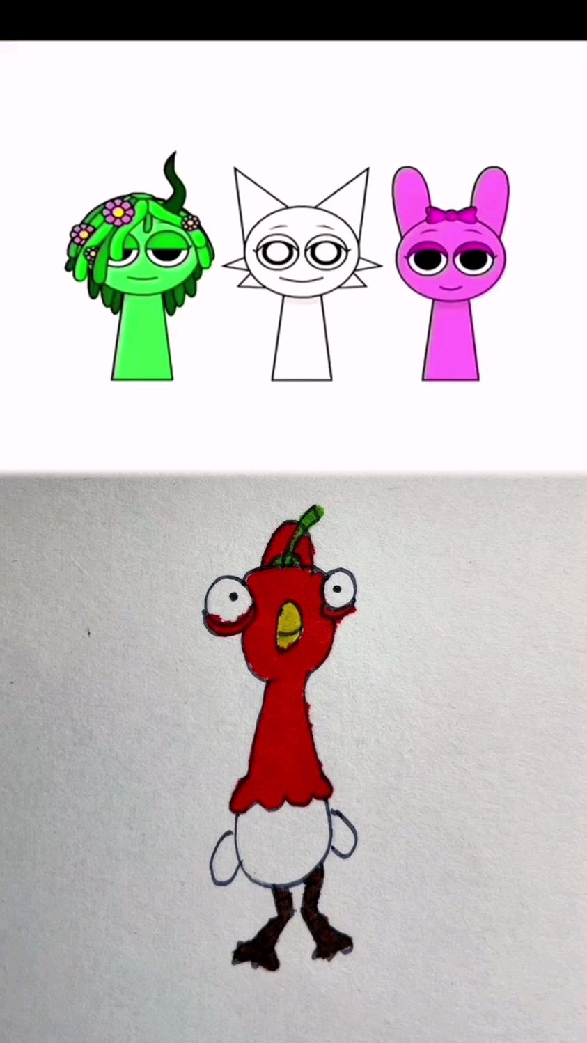 火辣鸡简笔画 绘画 画画