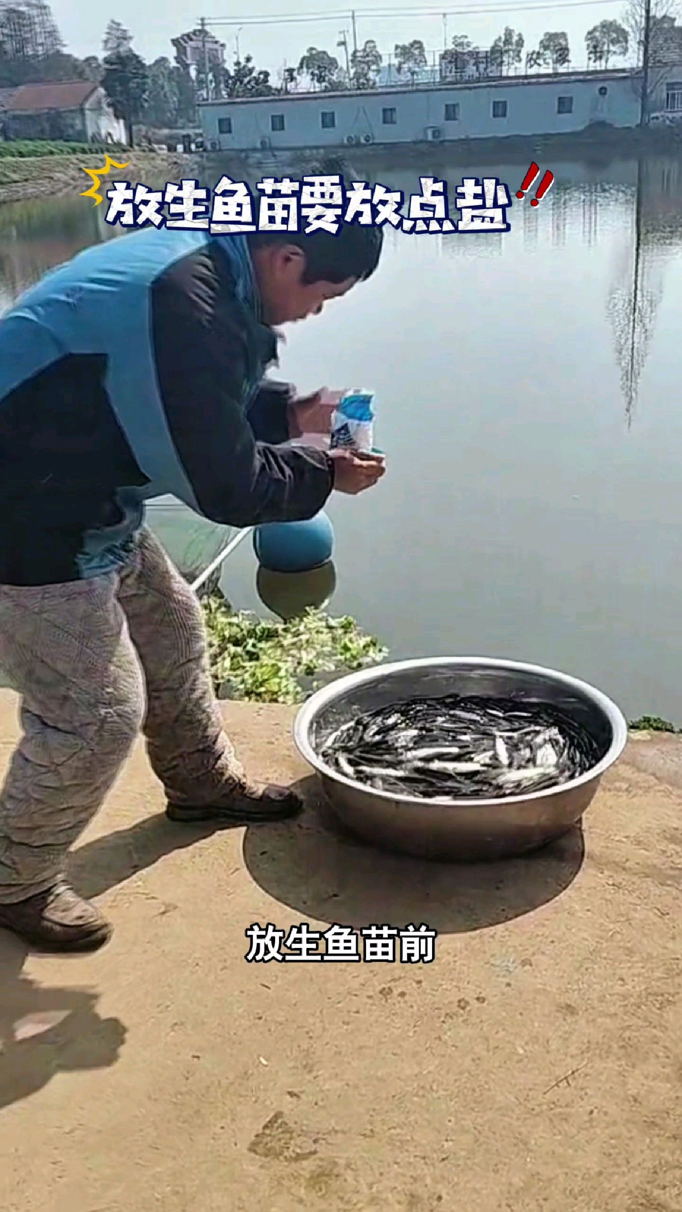 放生鱼苗前,一定要给鱼儿做一次食盐浴,你们知道为什么吗?