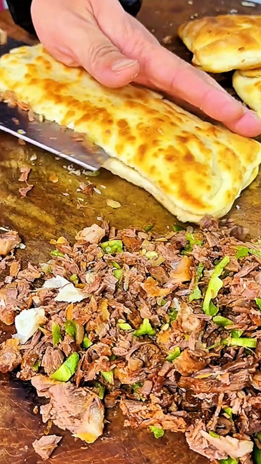 口袋式肉夹馍制作过程