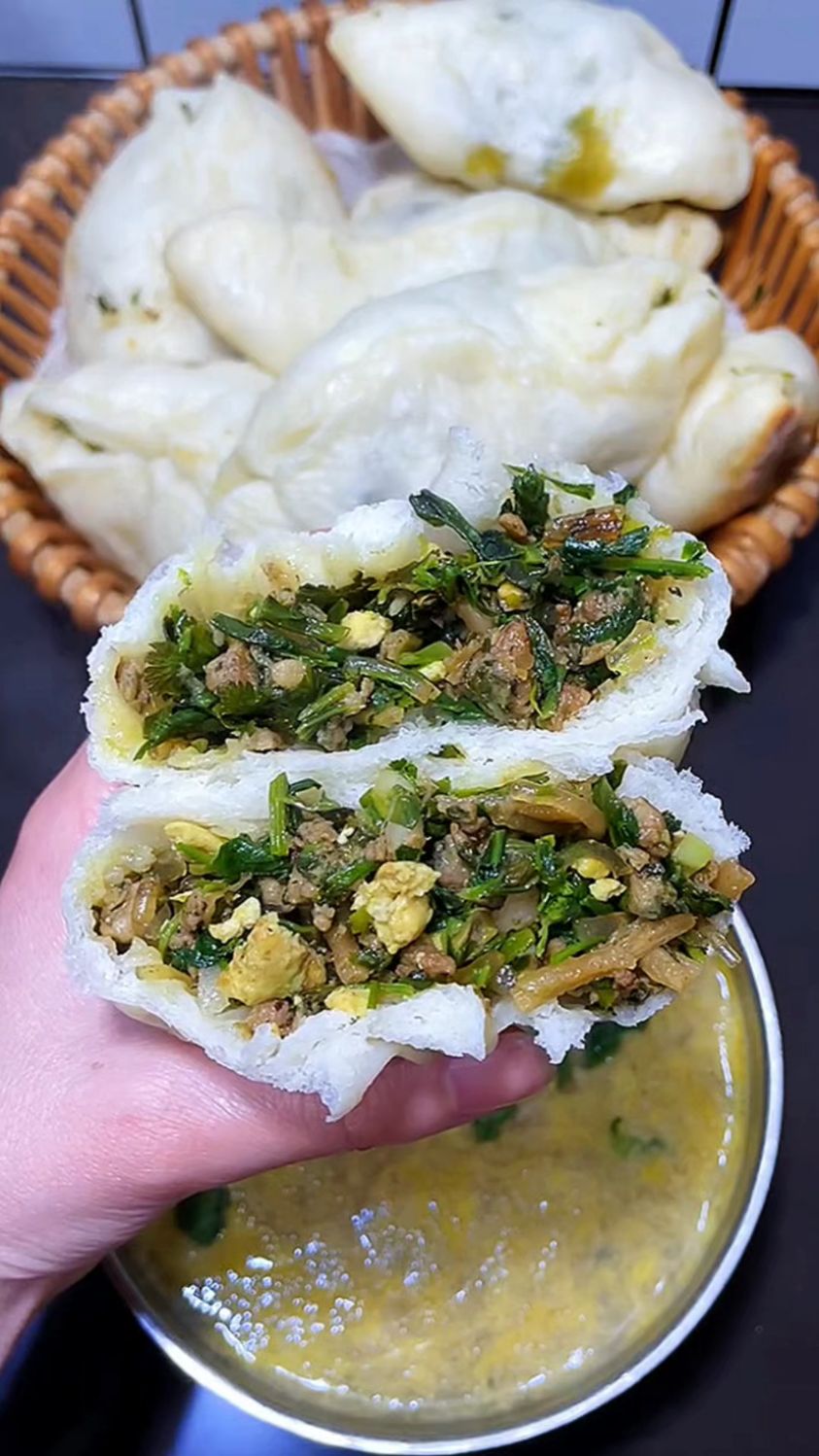 素馅包子和鸡蛋汤绝配