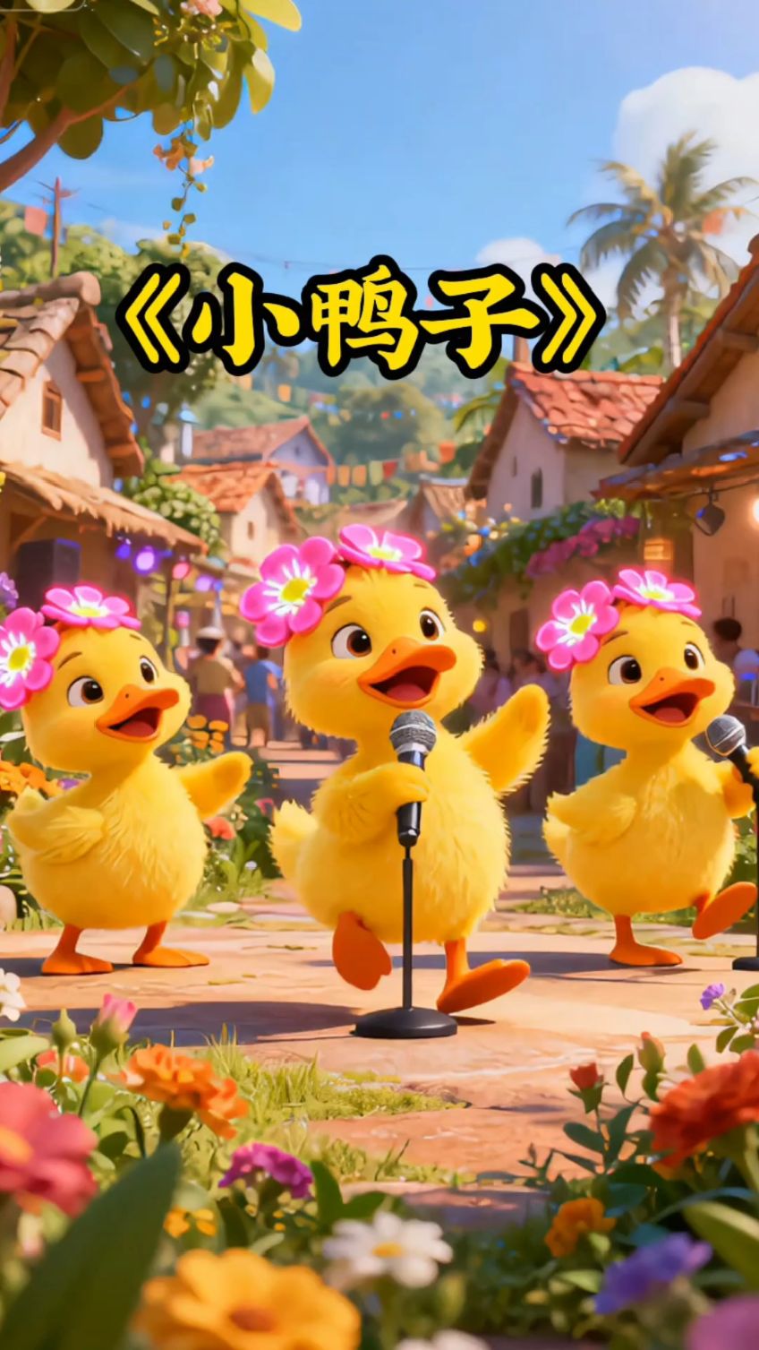 小鸭子嘎嘎嘎爱吃那小鱼虾