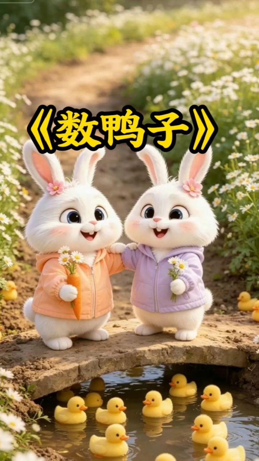 门前大桥下游过一群鸭