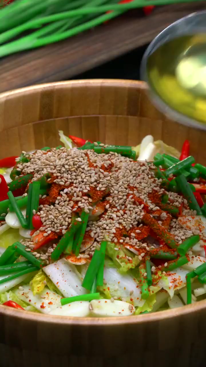 山珍海味吃多了，试试这个凉拌娃娃菜吧，超级爽口。！