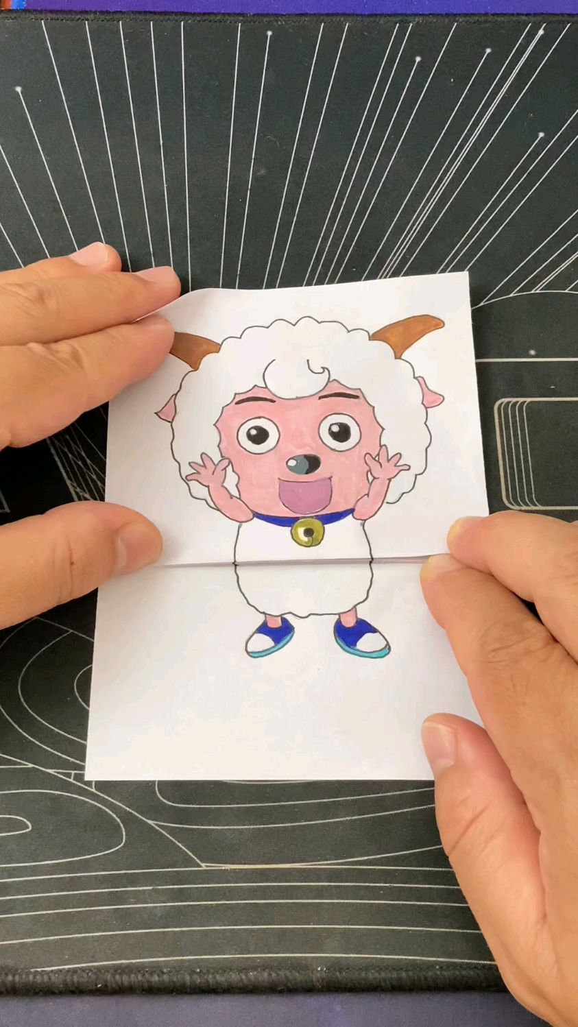 喜羊羊和他的朋友们#折纸#水彩画#喜羊羊 #喜羊羊与灰太狼