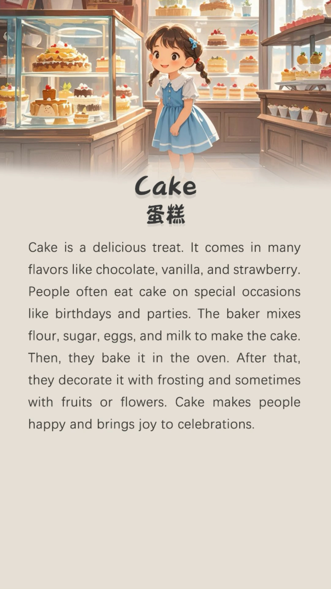 坚持英语听读100天-蛋糕《Cake》