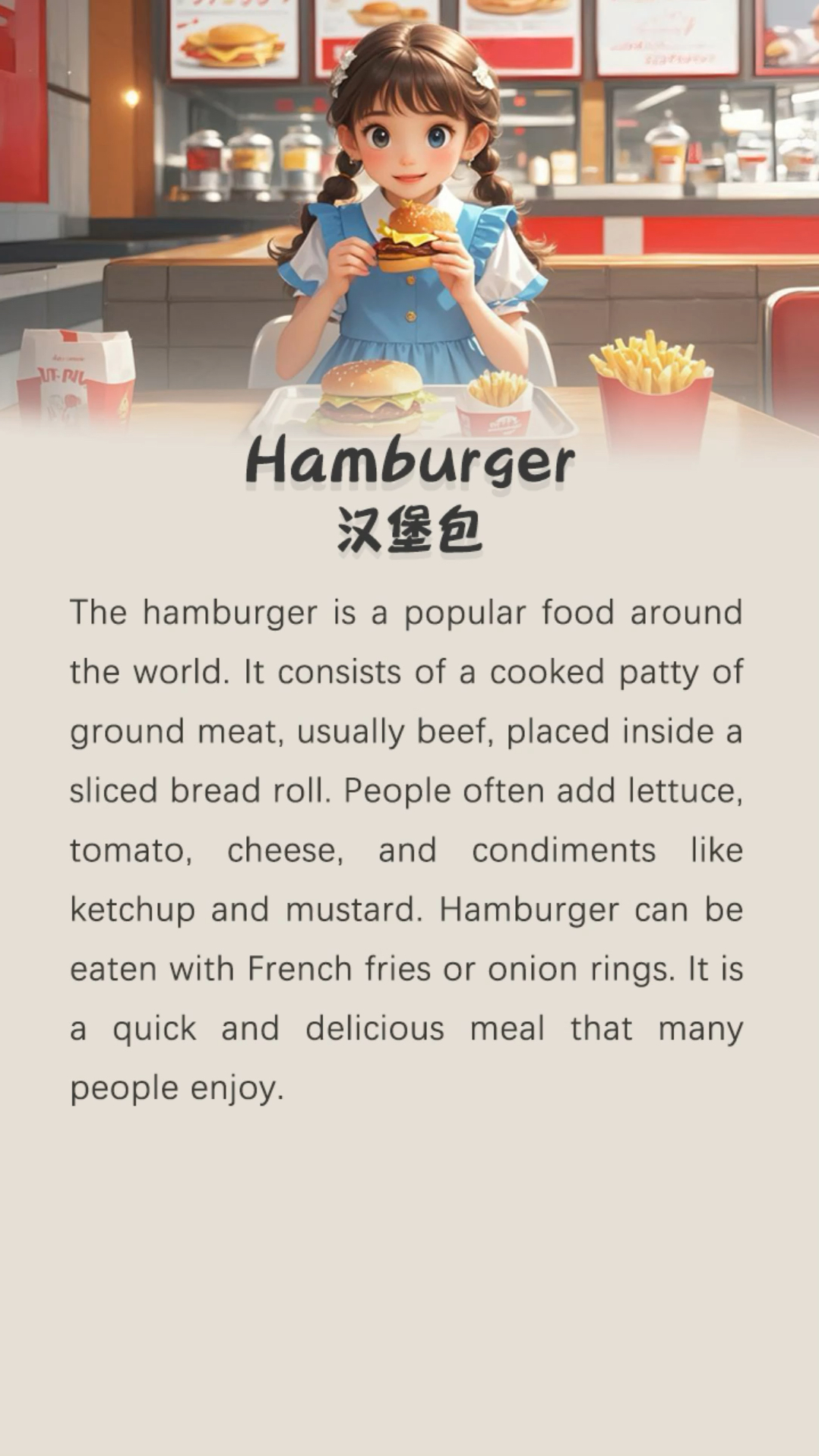 坚持英语听读100天-汉堡包《Hamburger》